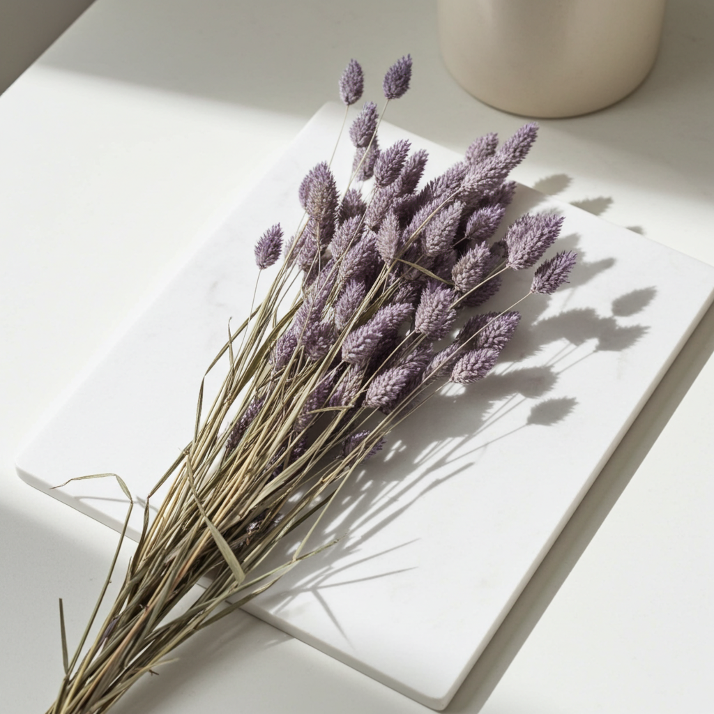 Sušený Phalaris milka – světle fialová chrastice pro jemné svatební a dekorativní aranžmá